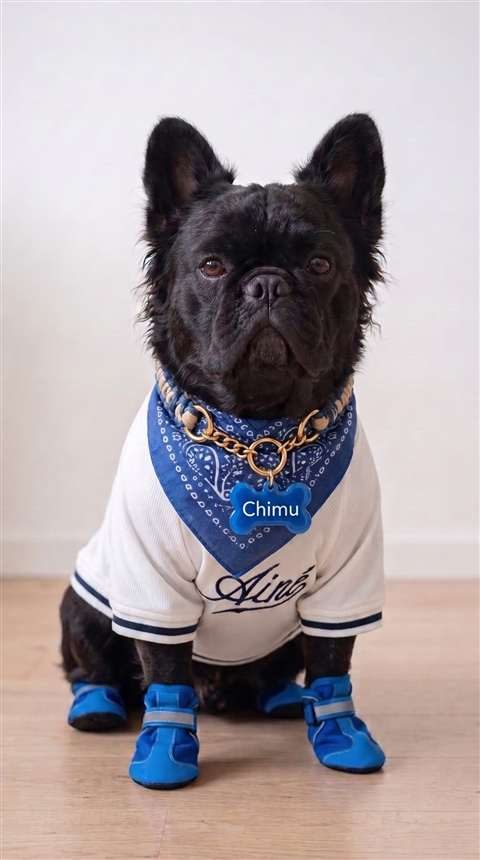 Chimuelo bandana azul